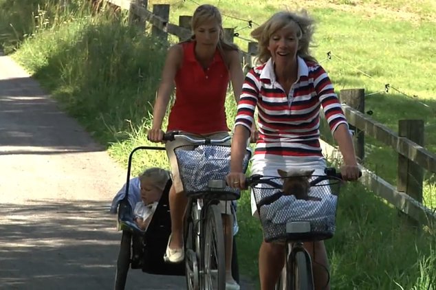 Cykeltur med kaffekorg