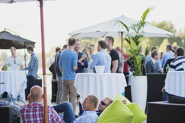 Loungefest på bryggan